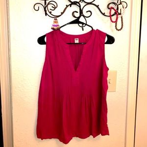 Vibrant Pink Sleeveless Blouse